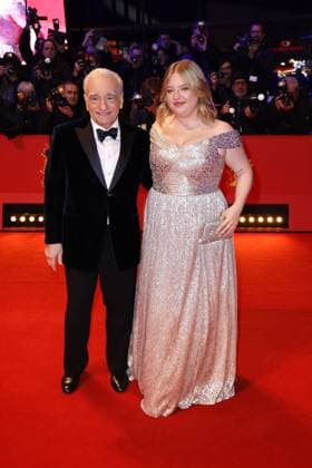 Martin Scorsese and his daughter Francesca Scorsese arriving at the Golden Honorary Bear Gala as part of the 74 Berlinale International Film Festival on 20 02 2024 in Berlin Berlinale 2024 Golden Honorary Bear Gala for Martin Scorsese