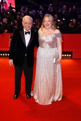 Martin Scorsese and his daughter Francesca Scorsese arriving at the Golden Honorary Bear Gala as part of the 74 Berlinale International Film Festival on 20 02 2024 in Berlin Berlinale 2024 Golden Honorary Bear Gala for Martin Scorsese