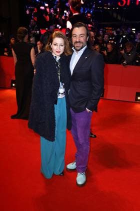 Loretta Stern and her husband Matti Klemm arriving at the Golden Honorary Bear Gala as part of the 74 Berlinale International Film Festival on 20 02 2024 in Berlin Berlinale 2024 Golden Honorary Bear Gala for Martin Scorsese