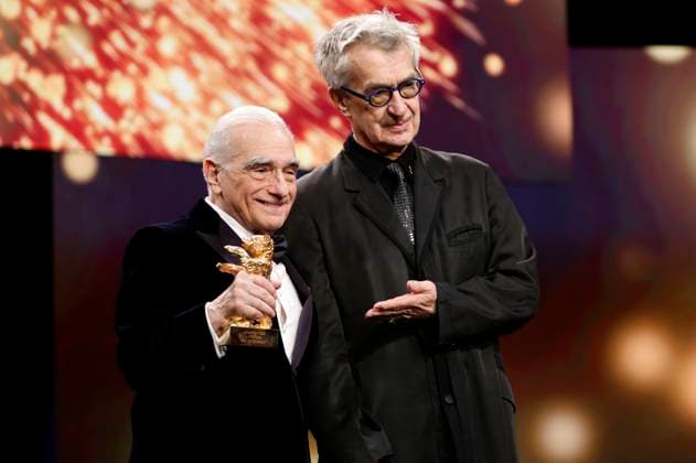 Martin Scorsese and Wim Wenders at the presentation of the Honorary Golden Bear to Martin Scorsese at the Berlinale 2024 74 Berlin International Film Festival at the Berlinale Palast Berlin, 20 02 2024 Foto:xD.xBedrosianx xFuturexImagex ehrenbaer_4538