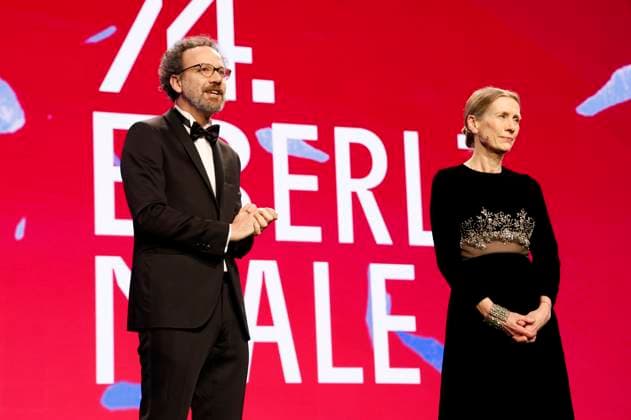 Carlo Chatrian and Mariette Rissenbeek at the presentation of the Honorary Golden Bear to Martin Scorsese at the Berlinale 2024 74 Berlin International Film Festival at the Berlinale Palast Berlin, 20 02 2024 Foto:xD.xBedrosianx xFuturexImagex ehrenbaer_4546