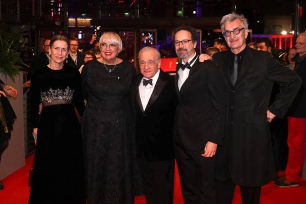 Honorary Bear Berlinale Mariette Rissenbeek, Claudia Roth, Martin Scorsese, Carlo Chatrian and Wim Wenders on the red carpet of the Honorary Bear for Martin Scorsese at the Berlinale Palast on the occasion of the 74th Berlin International Film Festival on 20 02 2024 Copyright: xEventpressxKochanx