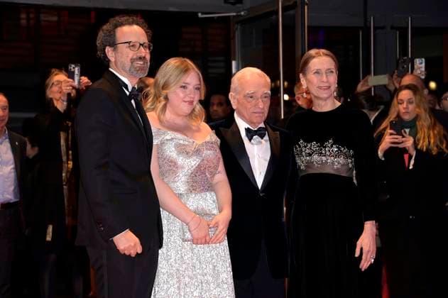 Carlo Chatrian, Francesca Scorsese, Martin Scorsese and Mariette Rissenbeek at the presentation of the Honorary Golden Bear to Martin Scorsese at the Berlinale 2024 74 Berlin International Film Festival at the Berlinale Palast Berlin, 20 02 2024 Foto:xF.xKernx xFuturexImagex ehrenbaer_verleihung_4272