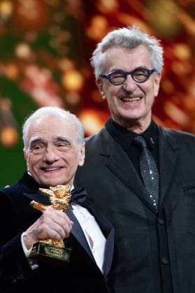 Berlinale Martin Scorsese Ceremony Martin Scorsese and Wim Wenders attending the Honorary Golden Bear And Homage For Martin Scorsese Ceremony during the 74th Berlinale International Film Festival Berlin at Grand Hyatt Hotel in Berlin, Germany, on February 20, 2024. Photo by Aurore Marechal ABACAPRESS.COM Berlin Germany  Copyright: xMarechalxAurore ABACAx