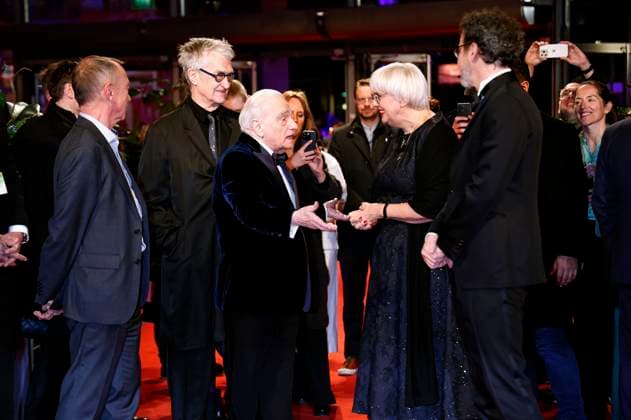 Wim Wenders, Martin Scorsese, Claudia Roth and Carlo Chatrian at the presentation of the Honorary Golden Bear to Martin Scorsese at the Berlinale 2024 74 Berlin International Film Festival at the Berlinale Palast Berlin, 20 02 2024 Foto:xD.xBedrosianx xFuturexImagex ehrenbaer_verleihung_4493