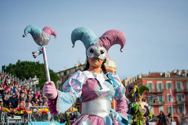 News Themen der Woche KW08 News Bilder des Tages CARNAVAL DE NICE Justine Meddah MAXPPP - Nice 21 02 2024 FRANCE - À Nice, le 21 février lors du défilé de la première Bataille des Fleurs 2024. Carnival in Nice 2024 Feb 21 2024 Nice Alpes-maritimes France  Copyright: xMAXPPPxJustinexMeddahx MED202402218288 MED202402218288
