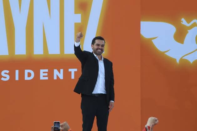 Jorge Alvarez Maynez Registers as Mexico s Presidential Candidate February 22, 2024, Mexico City, Mexico: Jorge Alvarez Maynez, Mexico s Presidential candidate for the Citizen Movement Party, during his speech in political rally, after receiving his registration certificate to compete for the presidency of Mexico at Electoral Institute esplanade. on February 22, 2024 in Mexico City, Mexico. (Photo by José Luis Torales Eyepix Group) Copyright: xJosexLuisxTorales xEyepixxGroupx JLT_22022024_112316