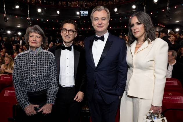 49eme Ã dition de la cÃ rÃ monie des CÃ sar Ã l?Olympia Ã Paris VÃ ronique Cayla, prÃ sidente de l?acadÃ mie des CÃ sar, Maxima Saada, Christopher Nolan et sa femme Emma Thomas - 49eme Ã dition de la cÃ rÃ monie des CÃ sar Ã l?Olympia Ã Paris le 23 fÃ vrier 2024 Dominique Jacovides Olivier Borde Bestimage 49th Cesar Film Awards at L Olympia on February 23, 2024 in Paris Paris France  Copyright: xBORDE-JACOVIDESx xBESTIMAGExBORDE-JACOVIDESx xBESTIMAGEx