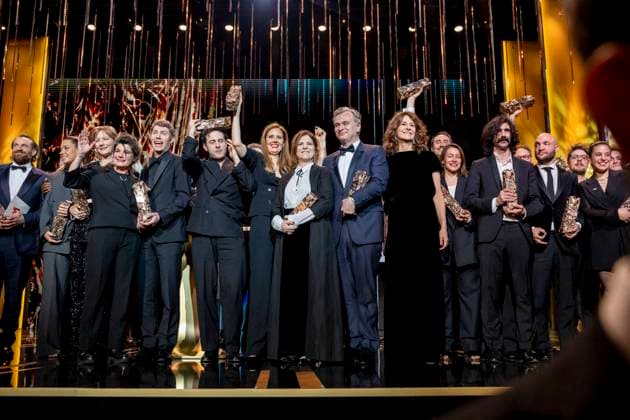 49eme à dition de la cà rà monie des Cà sar à l?Olympia à Paris Arieh Worthalter (Cà sar du meilleur acteur pour « Le Proces Goldman »), Adele Exarchopoulos (Cà sar de la meilleure actrice dans un second rà le pour « Je Verrai Toujours Vos Visages », Sandra Hüller, Cà sar de la meilleure actrice pour Anatomie d?une chute, Marie-Ange Luciani, David Thion, Dali Benssalah, Justine Triet, Cà sar de la meilleur rà alisation Pour Anatomie D?une Chute, Cà sar du meilleur scà nario original Pour Anatomie D?une Chute, Cà sar du meilleur film Pour Anatomie D?une Chute, Agnes Jaoui (Cà sar d?Honneur), Christopher Nolan (Cà sar d?Honneur), Valà rie Lemercier, Alice Douard (Cà sar Du Meilleur Film De Cou Copyright: xBORDE-JACOVIDESx xBESTIMAGExBORDE-JACOVIDESx xBESTIMAGEx