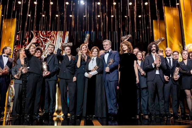 49eme à dition de la cà rà monie des Cà sar à l?Olympia à Paris Arieh Worthalter (Cà sar du meilleur acteur pour « Le Proces Goldman »), Adele Exarchopoulos (Cà sar de la meilleure actrice dans un second rà le pour « Je Verrai Toujours Vos Visages », Sandra Hüller, Cà sar de la meilleure actrice pour Anatomie d?une chute, Marie-Ange Luciani, David Thion, Dali Benssalah, Justine Triet, Cà sar de la meilleur rà alisation Pour Anatomie D?une Chute, Cà sar du meilleur scà nario original Pour Anatomie D?une Chute, Cà sar du meilleur film Pour Anatomie D?une Chute, Agnes Jaoui (Cà sar d?Honneur), Christopher Nolan (Cà sar d?Honneur), Valà rie Lemercier, Alice Douard (Cà sar Du Meilleur Film De Cou Copyright: xBORDE-JACOVIDESx xBESTIMAGExBORDE-JACOVIDESx xBESTIMAGEx