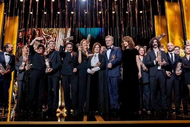 49eme à dition de la cà rà monie des Cà sar à l?Olympia à Paris Arieh Worthalter (Cà sar du meilleur acteur pour « Le Proces Goldman »), Adele Exarchopoulos (Cà sar de la meilleure actrice dans un second rà le pour « Je Verrai Toujours Vos Visages », Sandra Hüller, Cà sar de la meilleure actrice pour Anatomie d?une chute, Marie-Ange Luciani, David Thion, Dali Benssalah, Justine Triet, Cà sar de la meilleur rà alisation Pour Anatomie D?une Chute, Cà sar du meilleur scà nario original Pour Anatomie D?une Chute, Cà sar du meilleur film Pour Anatomie D?une Chute, Agnes Jaoui (Cà sar d?Honneur), Christopher Nolan (Cà sar d?Honneur), Valà rie Lemercier, Alice Douard (Cà sar Du Meilleur Film De Cou Copyright: xBORDE-JACOVIDESx xBESTIMAGExBORDE-JACOVIDESx xBESTIMAGEx