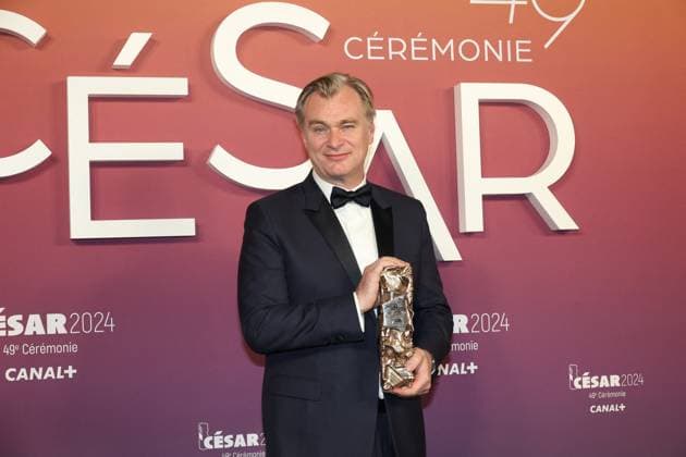 Photocall des laurÃ ats (press room) lors de la 49eme Ã dition de la cÃ rÃ monie des CÃ sar Ã l?Olympia Ã Paris Christopher Nolan, CÃ sar d honneur - Photocall des laurÃ ats (press room) lors de la 49eme Ã dition de la cÃ rÃ monie des CÃ sar Ã l?Olympia Ã Paris le 23 fÃ vrier 2024 Dominique Jacovides Olivier Borde Bestimage Press room during 49th Cesar Film Awards at L Olympia on February 23, 2024 in Paris Paris France  Copyright: xBORDE-JACOVIDESx xBESTIMAGExBORDE-JACOVIDESx xBESTIMAGEx