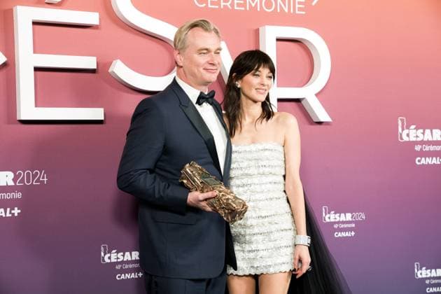 49eme ceremonie des CESAR - Salle de presse Phtocall des laureats. 49th CESAR ceremony awards. Photocall of winners : Christopher Nolan et Marion Cotillard 302003 2024-02-24 Olympia  Copyright: xIvankaxVoisinx xStarfacex STAR_302003_038