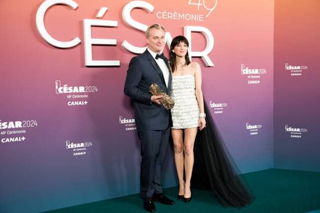 49eme ceremonie des CESAR - Salle de presse Phtocall des laureats. 49th CESAR ceremony awards. Photocall of winners : Christopher Nolan et Marion Cotillard 302003 2024-02-24 Olympia  Copyright: xIvankaxVoisinx xStarfacex STAR_302003_040