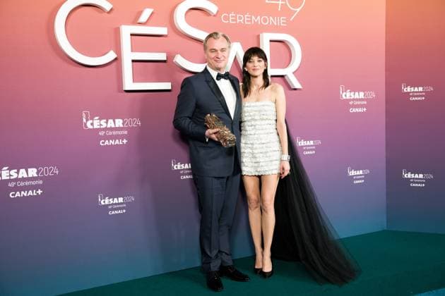 49eme ceremonie des CESAR - Salle de presse Phtocall des laureats. 49th CESAR ceremony awards. Photocall of winners : Christopher Nolan et Marion Cotillard 302003 2024-02-24 Olympia  Copyright: xIvankaxVoisinx xStarfacex STAR_302003_043