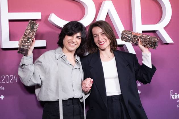 49eme ceremonie des CESAR - Salle de presse Phtocall des laureats. 49th CESAR ceremony awards. Photocall of winners : Virginie Giachino, Charlie Belin 302003 2024-02-23 Olympia inconnu  Copyright: xIvankaxVoisinx xStarfacex STAR_302003_138