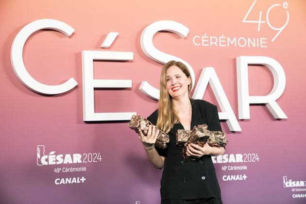 49eme ceremonie des CESAR - Salle de presse Phtocall des laureats. 49th CESAR ceremony awards. Photocall of winners : Justine Triet 302003 2024-02-24 Olympia  Copyright: xIvankaxVoisinx xStarfacex STAR_302003_099