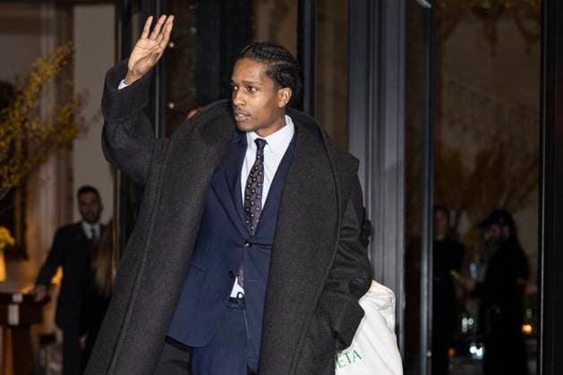 MFW - ASAP Rocky Leaves His Hotel ASAP Rocky leaves his hotel during Milan Fashion Week women?s collection fall winter 2024-2025. Milan, Italy, on February 23rd, 2024. Photo by Marco Piovanotto ABACAPRESS.COM Milan Italy  Copyright: xPiovanottoxMarco ABACAx