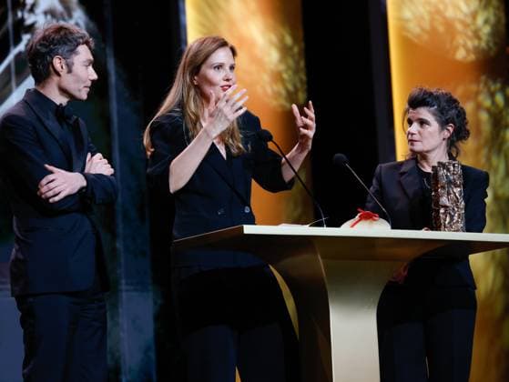 49eme ceremonie des CESAR. Salle. 49th Cesar Ceremony. Stage. 302014 2024-02-24 Paris France Triet, Justine; Luciani, Marie-Ange; Thion, David  Copyright: xRomualdxMeigneuxx xStarfacex STAR_302014_142