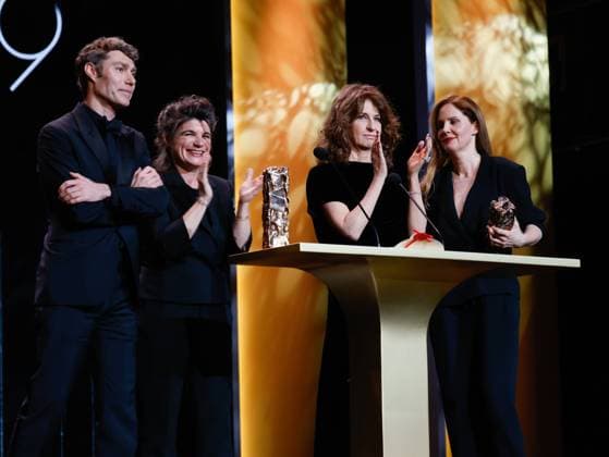 49eme ceremonie des CESAR. Salle. 49th Cesar Ceremony. Stage. 302014 2024-02-24 Paris France Triet, Justine; Luciani, Marie-Ange; Lemercier, ValÃ rie  Copyright: xRomualdxMeigneuxx xStarfacex STAR_302014_147