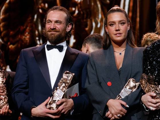 49eme ceremonie des CESAR. Salle. 49th Cesar Ceremony. Stage. 302014 2024-02-24 Paris France Exarchopoulos, Adele; Worthalter, Arieh  Copyright: xRomualdxMeigneuxx xStarfacex STAR_302014_162