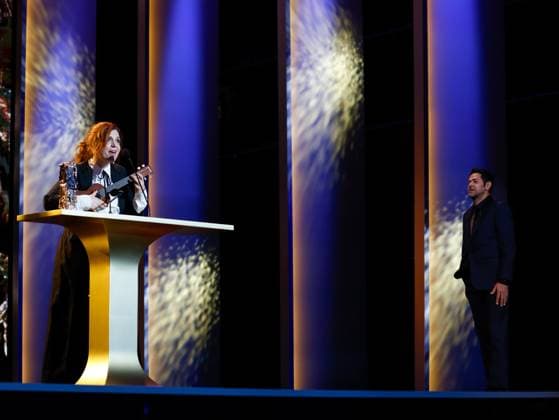 49eme ceremonie des CESAR. Salle. 49th Cesar Ceremony. Stage. 302014 2024-02-24 Paris France Jaoui, Agnes; Debbouze, Jamel  Copyright: xRomualdxMeigneuxx xStarfacex STAR_302014_056
