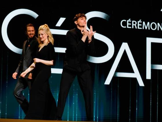 49eme ceremonie des CESAR. Salle. 49th Cesar Ceremony. Stage. 302014 2024-02-24 Paris France Quenard, Raphael; Tereszkiewicz, Nadia; Bouillon, Bastien  Copyright: xRomualdxMeigneuxx xStarfacex STAR_302014_348