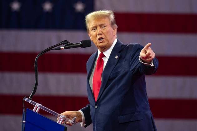 Bilder des Jahres 2024, News 02 Februar News Themen der Woche KW08 News Bilder des Tages February 24, 2024, Oxon Hill, Maryland, USA: Former United States President DONALD J TRUMP makes remarks at the 2024 Conservative Political Action Conference (CPAC) in National Harbor, Maryland. Oxon Hill USA - ZUMAs152 20240224_faa_s152_059 Copyright: xRonxSachsx