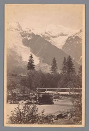 RECORD DATE NOT STATED View of the Glacier des Bossons and Mont Blanc, Francis Frith, c. 1880 - c. 1920 photograph. cabinet photograph Europe photographic support. cardboard albumen print mountains. glacier Mont Blanc Copyright: xpiemagsx rknbpie11012024-36457 !ACHTUNG AUFNAHMEDATUM GESCHÄTZT!