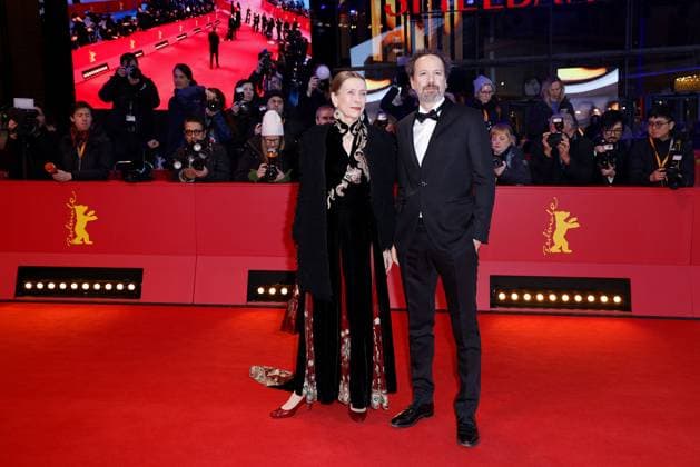 Mariette Rissenbeek and Carlo Chatrian arriving at the Closing Ceremony at the Berlinale Palast der 74 Berlinale International Film Festival on 24 February 2024 in Berlin Berlinale 2024 Closing Ceremony Night