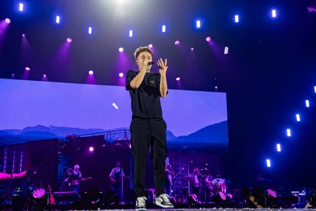 Italian singer Music Concert - Alfa - Non so chi ha creato il mondo ma so che era innamorato Tour Alfa (Andrea De Filippi) Milan Forum Italy Copyright: xAndreaxMunaretto TSCKx xLiveMediax LPM_1249271