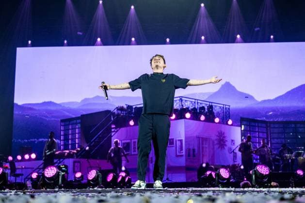 Italian singer Music Concert - Alfa - Non so chi ha creato il mondo ma so che era innamorato Tour Alfa (Andrea De Filippi) Milan Forum Italy Copyright: xMirkoxFava TSCKx xLiveMediax LPM_1249065
