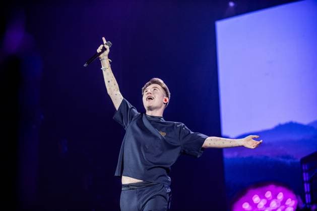 Italian singer Music Concert - Alfa - Non so chi ha creato il mondo ma so che era innamorato Tour Alfa (Andrea De Filippi) Milan Forum Italy Copyright: xMirkoxFava TSCKx xLiveMediax LPM_1249077