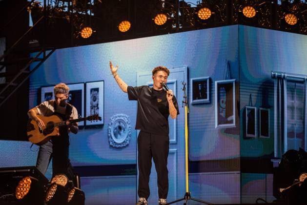 Italian singer Music Concert - Alfa - Non so chi ha creato il mondo ma so che era innamorato Tour Alfa (Andrea De Filippi) Milan Forum Italy Copyright: xMirkoxFava TSCKx xLiveMediax LPM_1249079