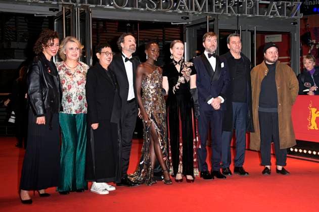 Jasmine Trinca, Oksana Zabuzhko, Ann Hui, Carlo Chatrian, Lupita Nyong o, Mariette Rissenbeek, Albert Serra, Christian Petzold and Brady Corbet at the Closing Ceremony with Award Ceremony at the Berlinale 2024 74 Berlin International Film Festival in the Berlinale Palast Berlin, 24 02 2024 Foto:xF.xKernx xFuturexImagex preisverleihung_4299