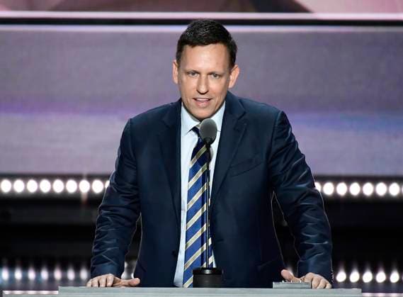2016 Republican National Convention Peter Thiel, Venture Capitalist makes remarks at the 2016 Republican National Convention held at the Quicken Loans Arena in Cleveland, Ohio on Thursday, July 21, 2016. Credit: Ron Sachs CNP (RESTRICTION: NO New York or New Jersey Newspapers or newspapers within a 75 mile radius of New York City) Cleveland Ohio United States of America EDITORIAL USE ONLY Copyright: xx Img2017 RonxSachsx cnpphotos060856