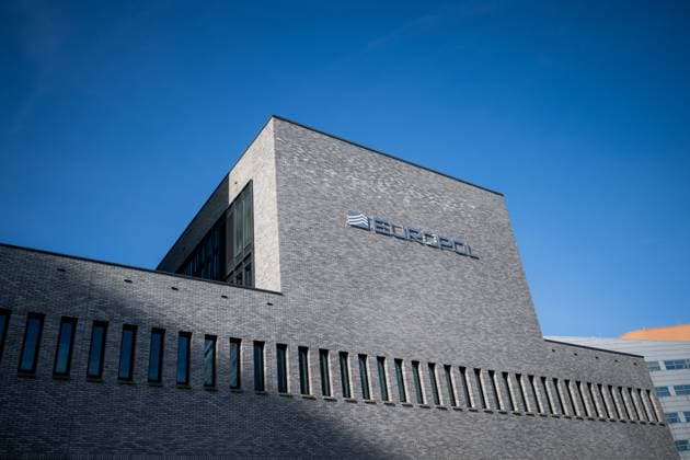Illustration picture shows the Europol buildings during a royal visit to the Europol headquarters in The Hague, the Netherlands, Tuesday 27 February 2024. Europol is the European police agency tasked with helping the Member States of the European Union to prevent and combat all forms of serious organised and international crime, cybercrime and terrorism. The visit will explain the agency s work and how it operates, before a meeting with Belgians who work there.  JASPERxJACOBS 87225182