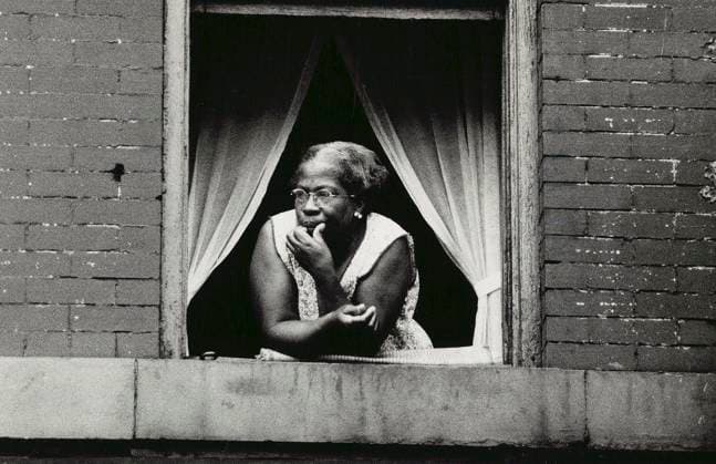 Woman looking out open apartment window, New York City, New York, USA, Angelo Rizzuto, Anthony Angel Collection, August 1954 Woman looking out open apartment window, New York City, New York, USA, Angelo Rizzuto, Anthony Angel Collection, August 1954. Copyright: 1010_16_ghi-circa12324