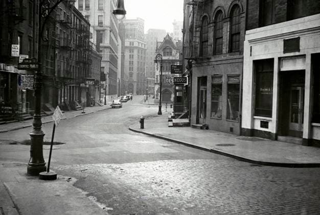 Pearl Street and Coenties Slip, Lower Manhattan, New York City, New York, USA, Angelo Rizzuto, Anthony Angel Collection, November 1953 Pearl Street and Coenties Slip, Lower Manhattan, New York City, New York, USA, Angelo Rizzuto, Anthony Angel Collection, November 1953. Copyright: 1010_45_ghi-circa12321