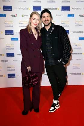 Alexa Feser and Dominik Porschen at the presentation of the German Reading Award 2024 at the Humboldt CarrÃ Berlin, 27 02 2024 Foto:xS.xGabschx xFuturexImagex lesepreis_4228