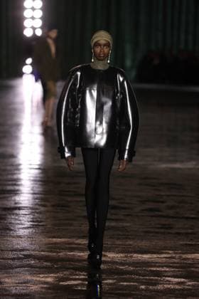 PFW - Saint Laurent Runway A model walks the runway ring the Saint Laurent Womenswear Fall Winter 2024-2025 show as part of Paris Fashion Week on February 27, 2024 in Paris, France. Photo by Jerome DominÃ ABACAPRESS.COM  Copyright: xDominexJerome ABACAx