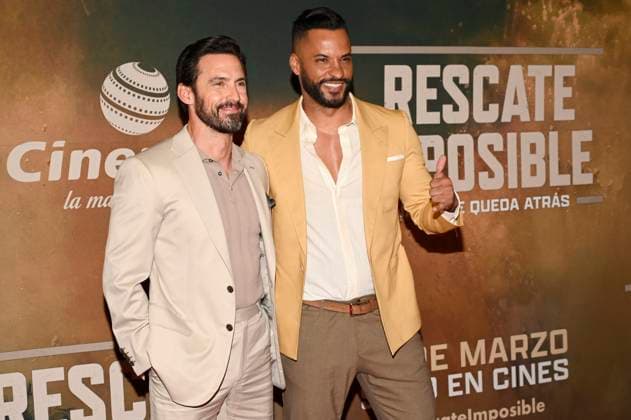 February 27, 2024, Mexico City, Ciudad de Mexico, Mexico: February 27, 2024, Mexico City, Mexico: (L-R) American actor Milo Ventimiglia and british actor Ricky Whittle attend the Land of Bad red carpet at Cinemex Antara. on February 27, 2024 in Mexico City, Mexico. Mexico City Mexico - ZUMAe321 20240227_zea_e321_011 Copyright: xCarlosxTischler xEyepixxGroupx