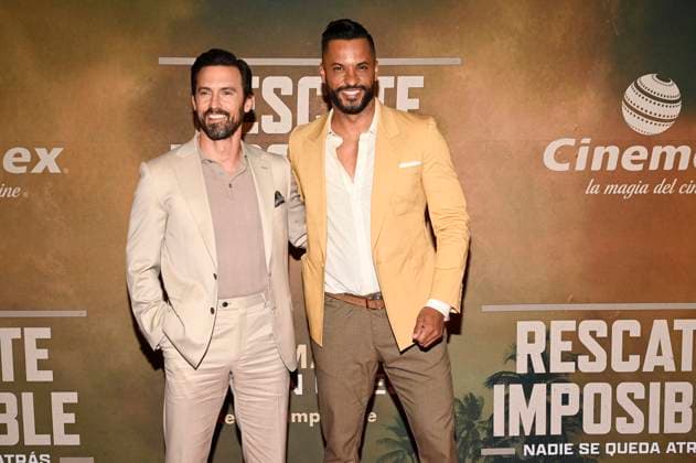 Land Of Bad Premiere - Mexico City (L-R) American actor Milo Ventimiglia and british actor Ricky Whittle attend the Land of Bad red carpet at Cinemex Antara on February 27, 2024 in Mexico City, Mexico. Photo by Carlos Tischler Eyepix Group ABACAPRESS.COM Mexico City Mexico  Copyright: xTischlerxCarlos Eyepix ABACAx