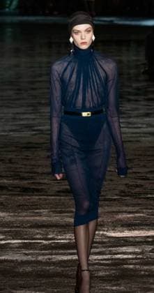 PARIS FASHION WEEK WOMEN WEAR FALL WINTER 24-25 SAINT LAURENT sylvie lefort MAXPPP - 27 02 2024 @sylvie Lefort Photography MAXPPP 27 02 2024 Models present creations from the Fall Winter 2024 25 Women wear collection by SAINT LAURENT – Directeur Artistique Anthony Vaccarello during the Paris Fashion Week, in Paris, France 26th february 2024. The presentation of the Women’s collections runs from 27th february to 5th March  Copyright: xMAXPPPxsylviexlefortx LFR202402282557 LFR202402282557