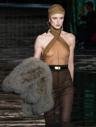 PARIS FASHION WEEK WOMEN WEAR FALL WINTER 24-25 SAINT LAURENT sylvie lefort MAXPPP - 27 02 2024 @sylvie Lefort Photography MAXPPP 27 02 2024 Models present creations from the Fall Winter 2024 25 Women wear collection by SAINT LAURENT – Directeur Artistique Anthony Vaccarello during the Paris Fashion Week, in Paris, France 26th february 2024. The presentation of the Women’s collections runs from 27th february to 5th March  Copyright: xMAXPPPxsylviexlefortx LFR202402282619 LFR202402282619