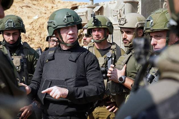 News Themen der Woche KW09 News Bilder des Tages February 29, 2024, Gaza Strip: Minister of Defense YOAV GALLANT visits the northern Gaza Strip. Gallant observed and was briefed on various methods employed in the destruction of terror tunnels. Gaza Strip - ZUMAi99_ 20240229_zip_i99_003 Copyright: xArielxHermoni IsraelxModx