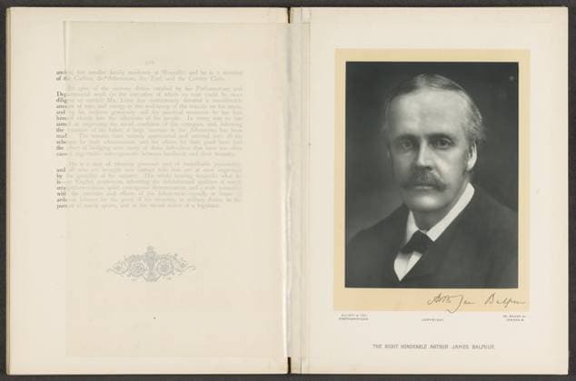 RECORD DATE NOT STATED The right honorable Arthur James Balfour, Elliott & Fry, c. 1893 - c. 1903 photograph London paper carbon print historical persons (portraits and scenes from the life) (+ (full) bust portrait) Copyright: xpiemagsx rknbpie24122023-15069 !ACHTUNG AUFNAHMEDATUM GESCHÄTZT!