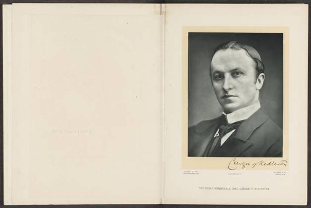 RECORD DATE NOT STATED The right honorable lord Curzon of Kedleston, Elliott & Fry, c. 1893 - c. 1903 photograph London paper carbon print historical persons (portraits and scenes from the life) (+ (full) bust portrait) Copyright: xpiemagsx rknbpie24122023-15091 !ACHTUNG AUFNAHMEDATUM GESCHÄTZT!