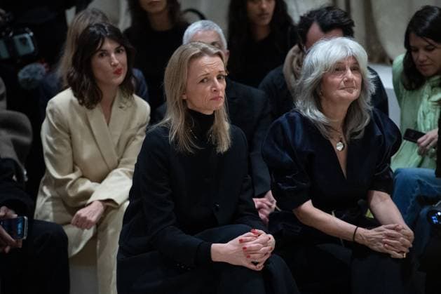 PFW Simon Jacquemus Medal Ceremony Jeanne Damas and Delphine Arnault attending the Simon Jacquemus Chevalier de l ordre des Arts et des Lettres Medal Ceremony as part of Paris Fashion Week in Paris, France on March 02, 2024. Photo by Aurore Marechal ABACAPRESS.COM Paris France  Copyright: xMarechalxAurore ABACAx