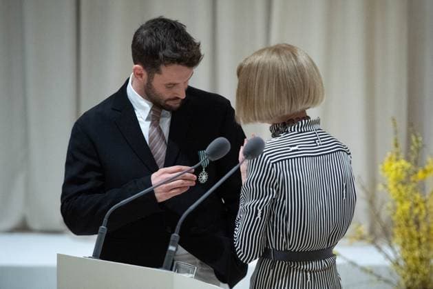 PFW Simon Jacquemus Medal Ceremony Simon Jacquemus and Anna Wintour attending the Simon Jacquemus Chevalier de l ordre des Arts et des Lettres Medal Ceremony as part of Paris Fashion Week in Paris, France on March 02, 2024. Photo by Aurore Marechal ABACAPRESS.COM Paris France  Copyright: xMarechalxAurore ABACAx